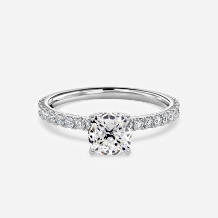 Jennifer Cushion Hidden Halo Engagement Ring