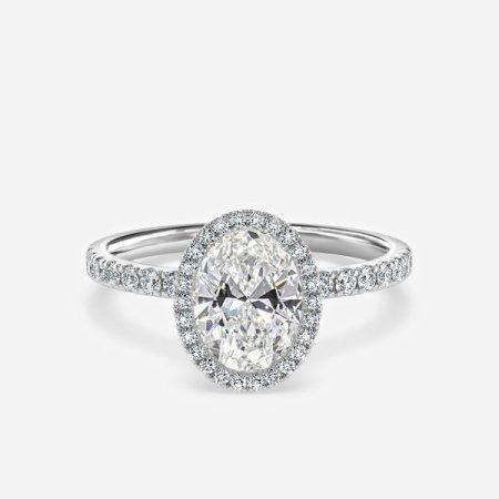 Nefta Oval Halo Engagement Ring