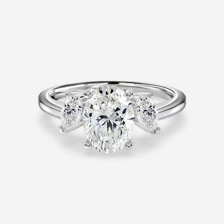 Freya Oval Three Stone Engagement Ring