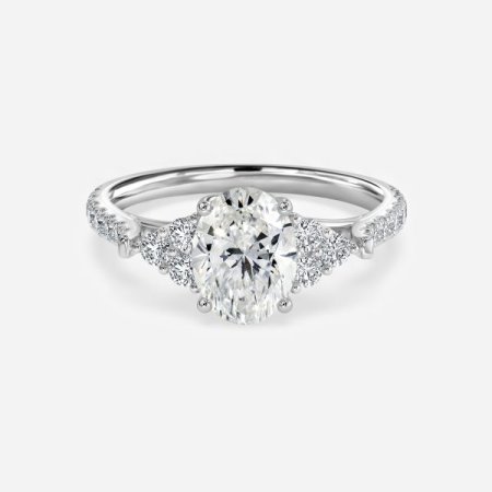 Elizabeth Oval Three Stone Engagement Ring