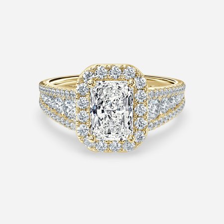 Dalia Radiant Halo Engagement Ring