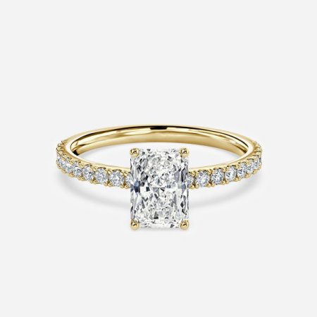 Lepidus Radiant Hidden Halo Engagement Ring