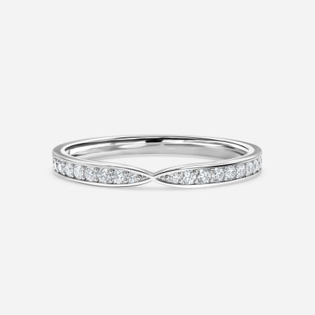 0.14ct York Wedding Ring 14K White Gold (Band Size 7.50 US)