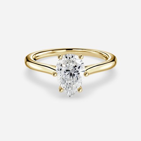 Nimi Plain Pear Solitaire Engagement Ring
