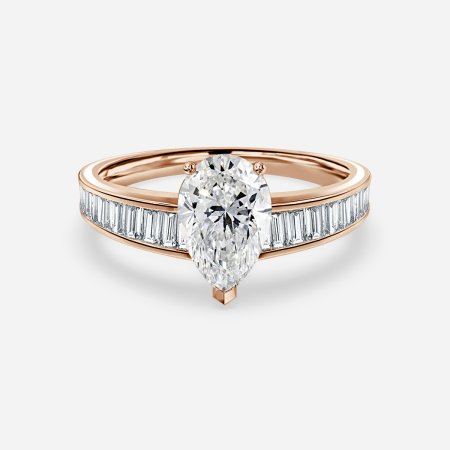 Vri Pear Diamond Unique Engagement Ring